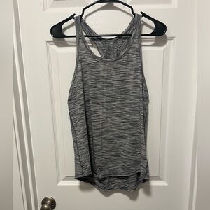 Lululemon White Black Yogi Everyday Racerback Tank